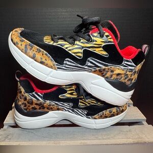 Skechers Y2K Animal Print Tennis Shoes Sneakers Size 7 Zebra Tiger Leopard NEW